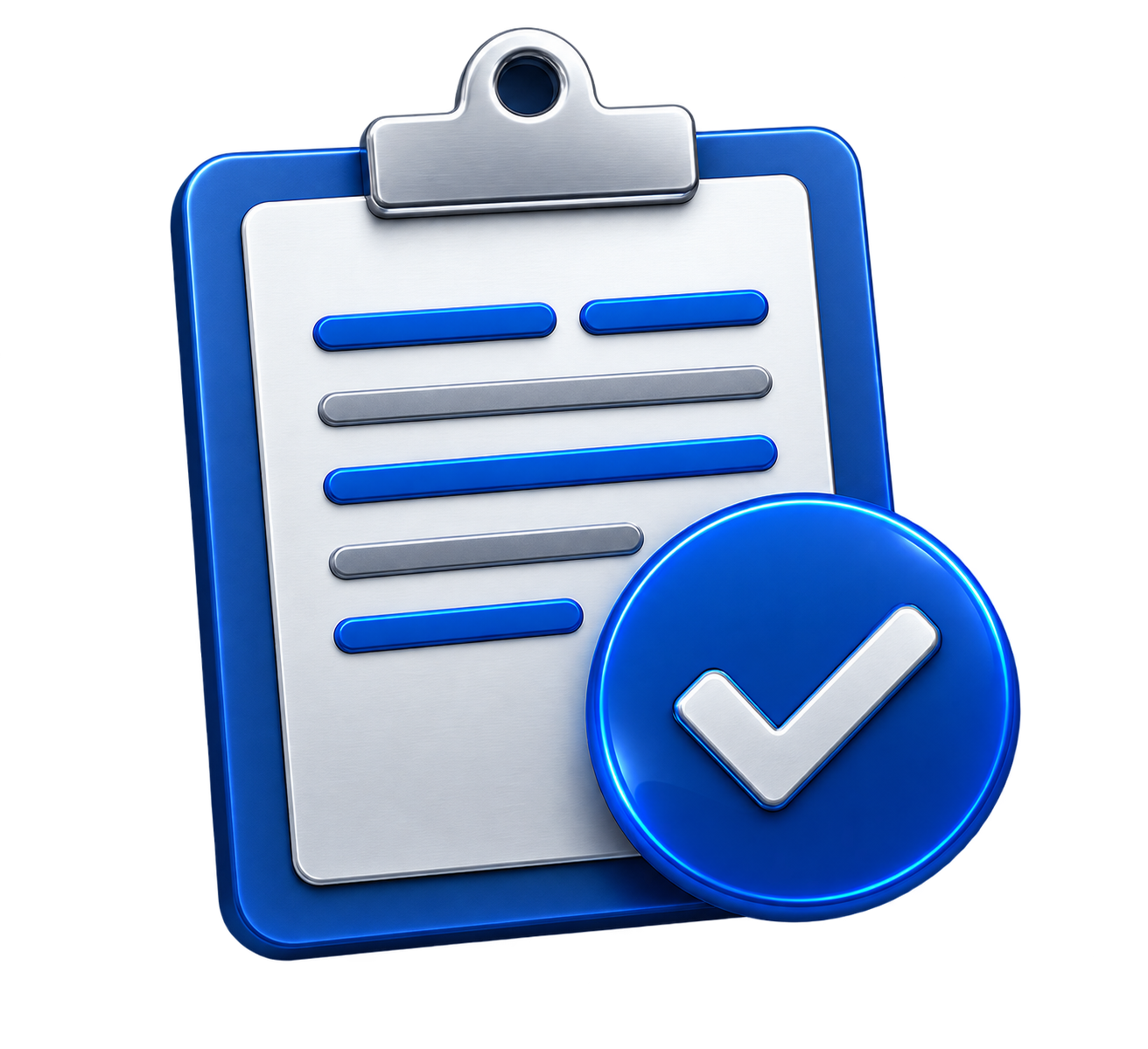 Approved computer repair order with a check mark